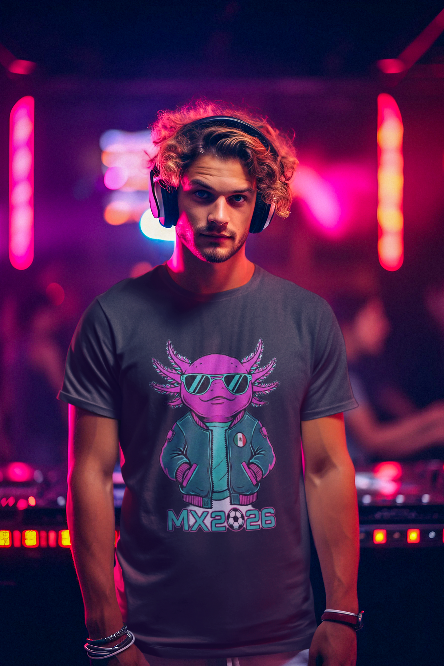 KROMA Black Tee — Cyber Axolotl | Cyber-México Streetwear