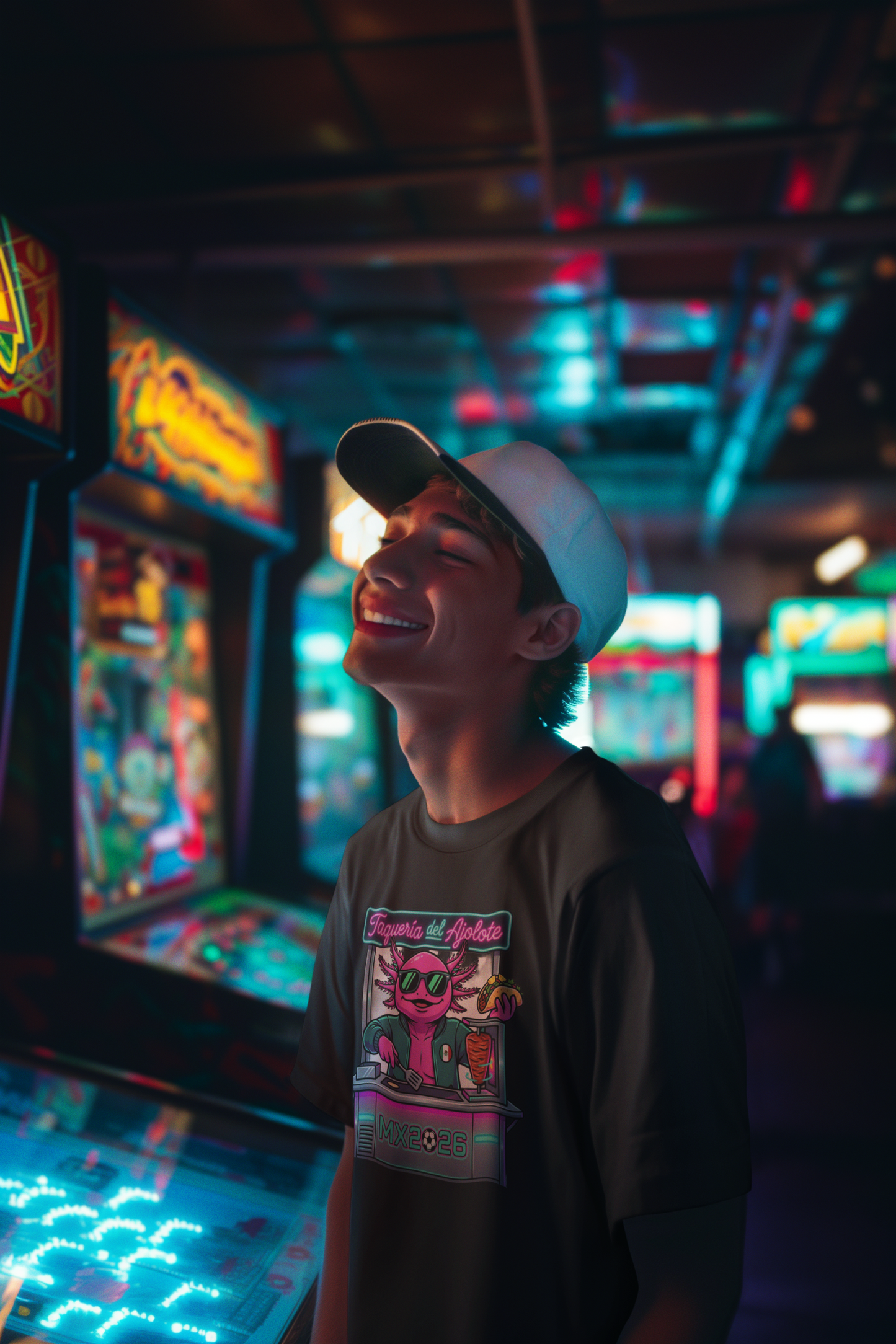 KROMA Black Tee — Taquero Axolotl | Cyber-México Streetwear